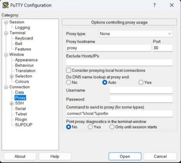 Connection › Proxy
